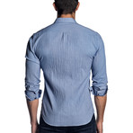 Woven Long Sleeve Shirt // Blue (XS)