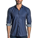 Woven Long Sleeve Shirt // Navy (XL)