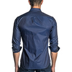 Woven Long Sleeve Shirt // Navy (S)