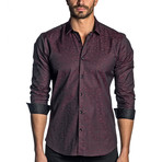 Woven Long Sleeve Shirt // Burgundy (L)
