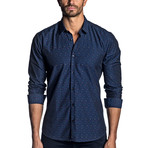 Woven Long Sleeve Shirt // Navy Print (2XL)