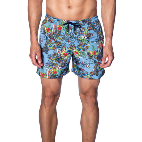 Swim Trunks // Blue Paisley (S)