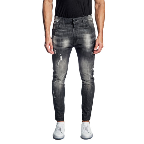 Skinny Stretch Jeans // Charcoal (30WX32L)