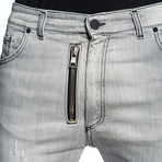 Skinny Stretch Jeans // Light Gray (30WX32L)
