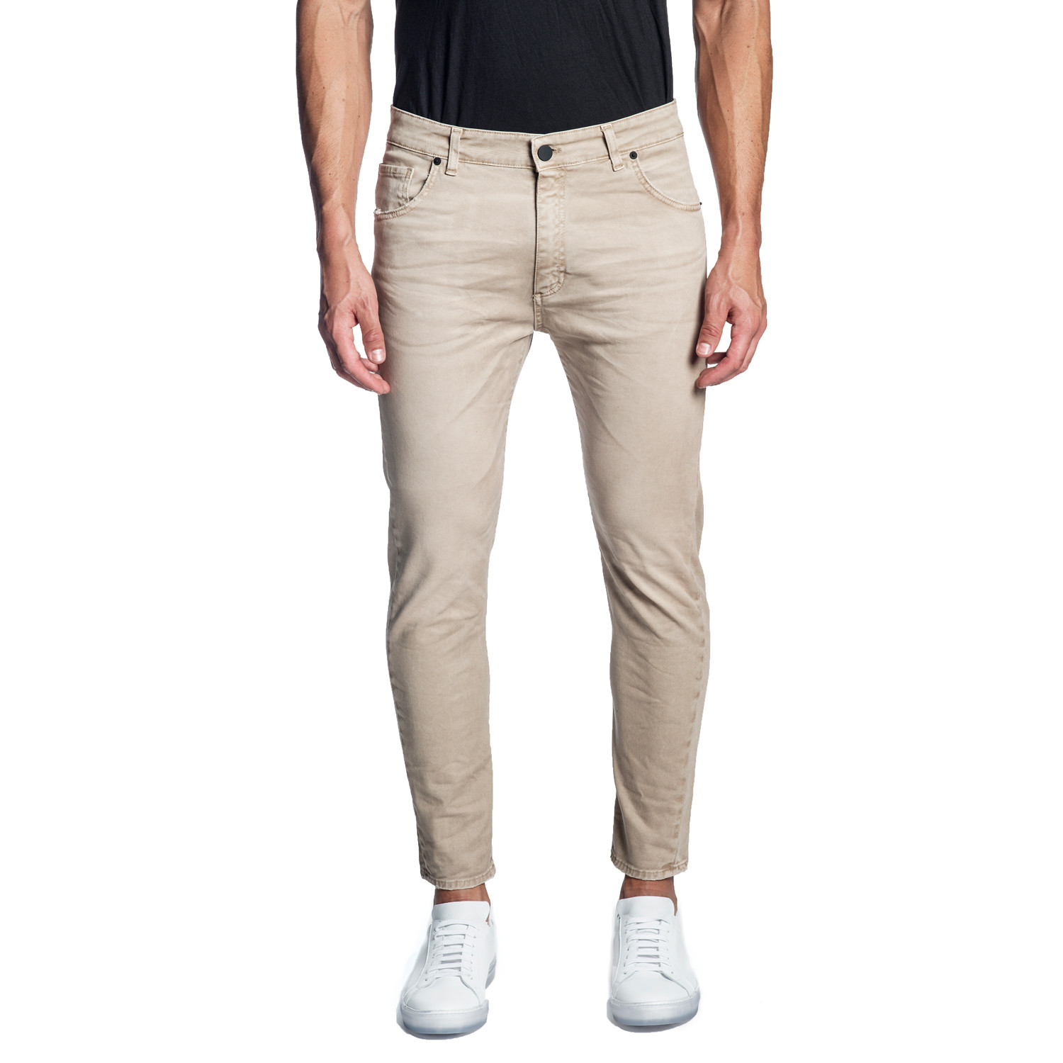 Skinny Stretch Jeans // Light Khaki (38WX32L) - Jared Lang - Touch of ...