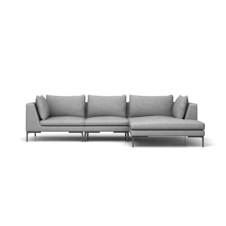3 Piece Sectional Chaise + Armless Chair + Corner RSF