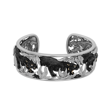 Magerit Puma 18k White Gold Diamond Bracelet