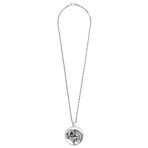 Magerit Big Aries 18k White Gold + Rubber Diamond Necklace
