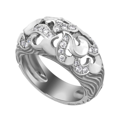 Magerit Fire Domo 18k White Gold Diamond Ring // Ring Size: 7