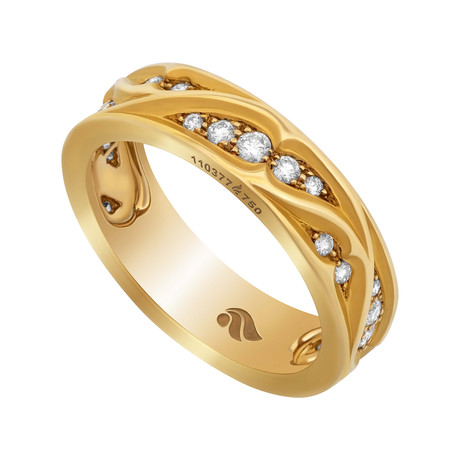 Magerit Vidriera 18k Yellow Gold Diamond Ring // Ring Size: 5.5