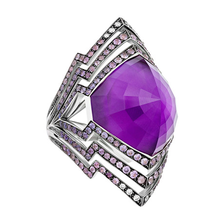 Stephen Webster Lady Stardust 18k White Gold Multi-Stone Ring // Ring Size: 6.25