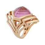 Stephen Webster Lady Stardust 18k Rose Gold Quartz Pink Opal Resort Ring // Ring Size: 6.5