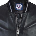 Outer Leather Jacket // Black (L)