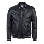 Outer Leather Jacket // Black (XL)