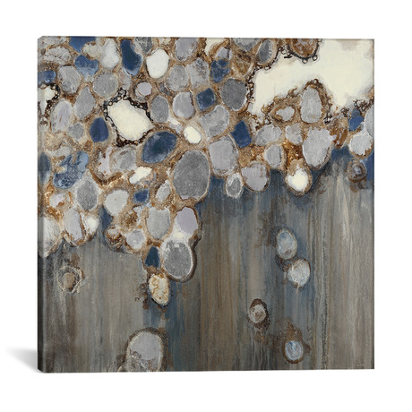 Indigo Oyster Shells // Liz Jardine (18"W x 18"H x 0.75"D)