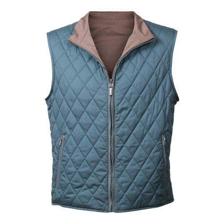 Quilted Vest // Teal (XS)