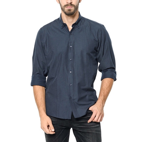 G596 Button-Up Shirt // Dark Blue (S)