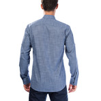 Milo Button-Up Shirt // Dark Blue (X-Large)