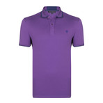 Digby SS Polo Shirt // Purple + Navy (2XL)