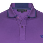 Digby SS Polo Shirt // Purple + Navy (XL)