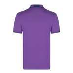 Digby SS Polo Shirt // Purple + Navy (XL)