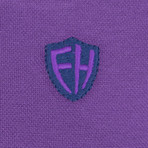 Digby SS Polo Shirt // Purple + Navy (XS)