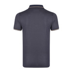 Blaine SS Polo Shirt // Navy + Brown (L)