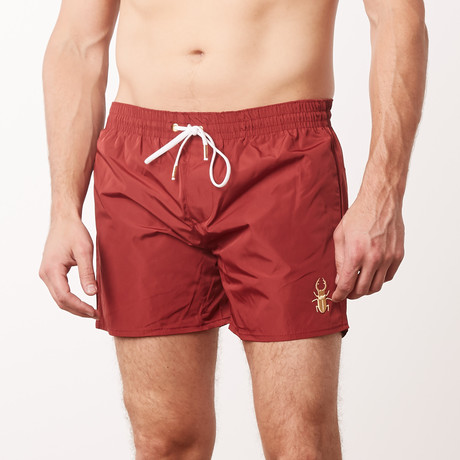 Beetle Swim Shorts Bordeaux