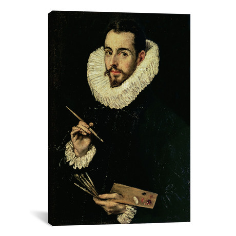 Portrait Of Jorge Manuel Theotokopoulos // El Greco // 1600-1605 (18"W x 26"H x 0.75"D)