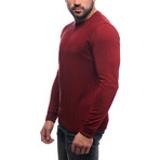 Wave Textrure Sweater // Burgundy (XL)