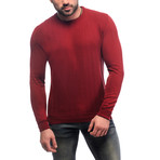 Wave Textrure Sweater // Burgundy (S)