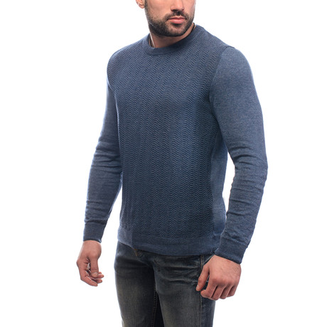 Wave Textrure Sweater // Denim (S)