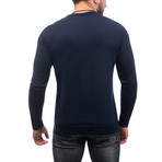 Wave Textrure Sweater // Navy (L)