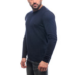 Wave Textrure Sweater // Navy (S)