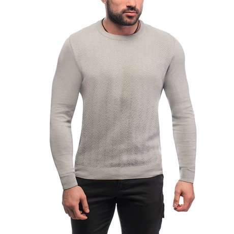 Wave Textrure Sweater // Light Gray (S)