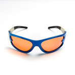 Slasher // TR90 Blue Frame + Polycarbonate Orange Lens