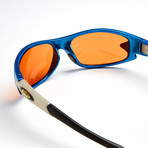 Slasher // TR90 Blue Frame + Polycarbonate Orange Lens