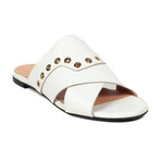 Robert Clergerie // Gavale Leather Slide Sandal // White (US: 6.5)