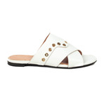 Robert Clergerie // Gavale Leather Slide Sandal // White (US: 6.5)