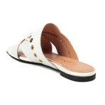 Robert Clergerie // Gavale Leather Slide Sandal // White (US: 6.5)