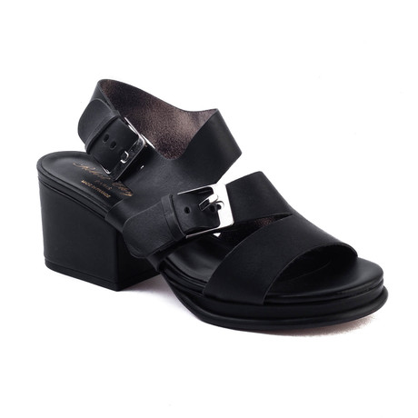 Robert Clergerie // Erol Leather Heel Sandal // Black (US: 8)