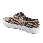 Robert Clergerie // Teba Low Top Sneaker Woven // Beige + Black (US: 7.5)