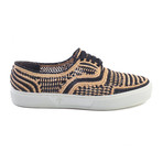 Robert Clergerie // Teba Low Top Sneaker Woven // Beige + Black (US: 7.5)