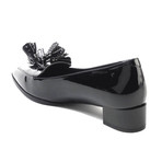 Robert Clergerie // Sylvie Patent Leather Tassle Loafer Heel // Black (US: 10)