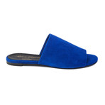 Robert Clergerie // Suede Gigy Slide Sandal // Blue (US: 8)