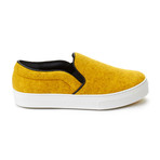Céline // Faded Felt Slip-On Sneaker // Yellow (US: 5)