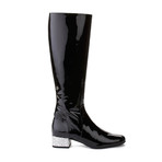 Saint Laurent // Babies Mid-Calf Patent Leather Boots // Black (US: 9)