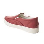 Bottega Veneta // Intrecciato Leather Skate Slip-on Sneakers // Pink (US: 6)
