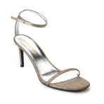Saint Laurent // Ankle Strap High Heels // Silver (US: 8.5)