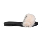 Avec Modération // Bora Bora Faux Fur Slides // Black + Pink (US: 11)